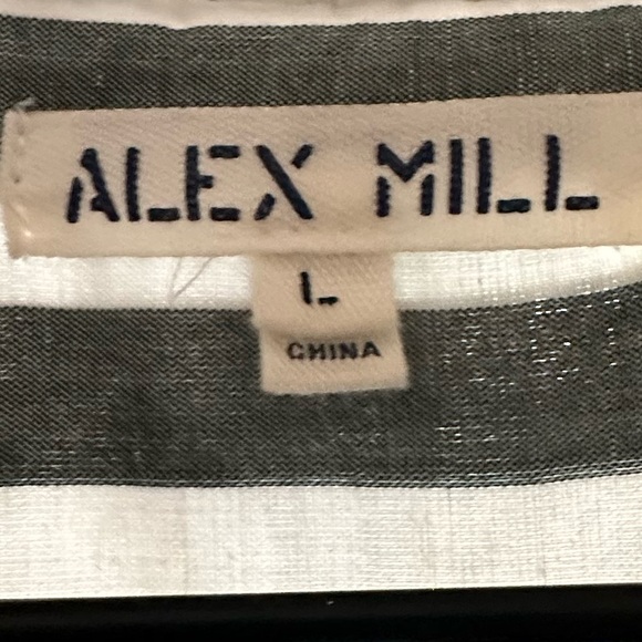 New Alex Mill Kerry Shirtdress Positano Stripe Size Large - Picture 7 of 10